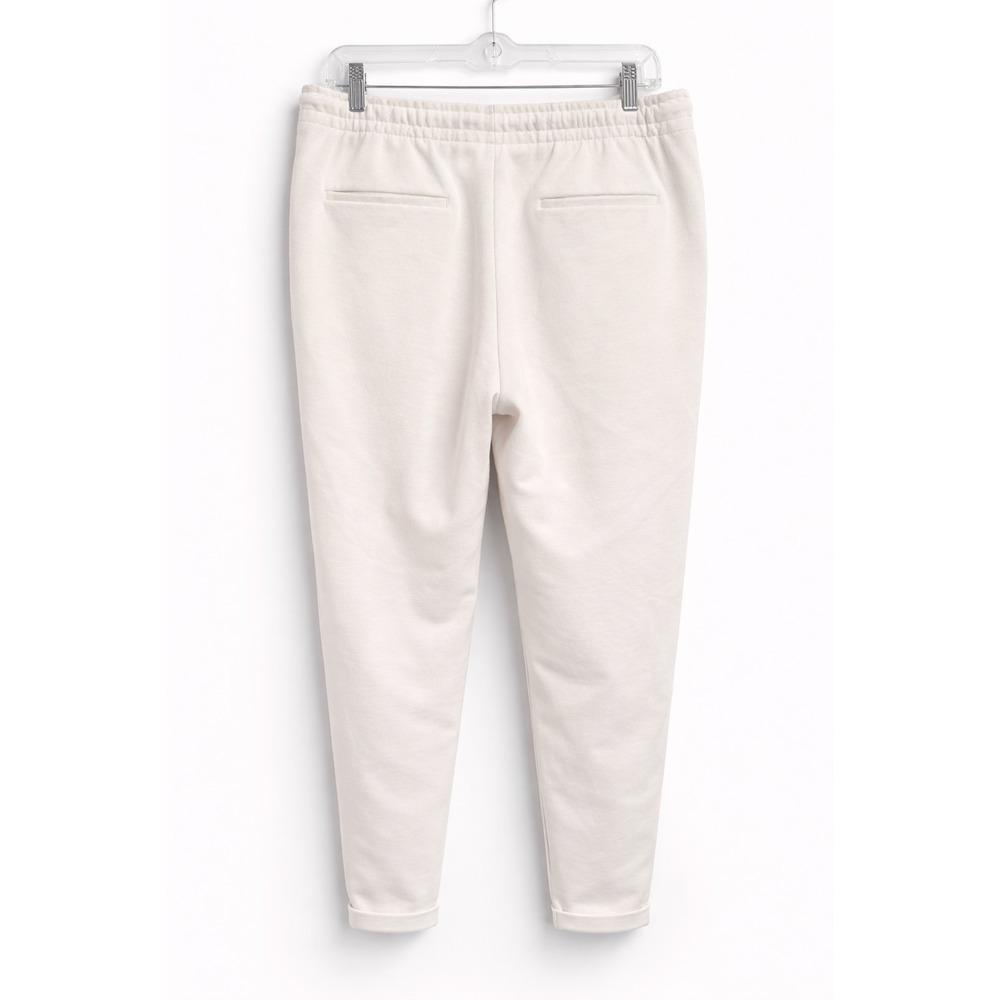 Zara Mens XL Cream Off-White Joggers Drawstring Sweatpants Tapered Leg XL - Picture 2 of 5